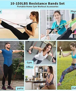 11pcs 150LBS Resistance Booty Tubes Set