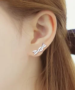 DNA Helix Earrings Studs
