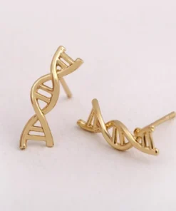 DNA Helix Earrings Studs