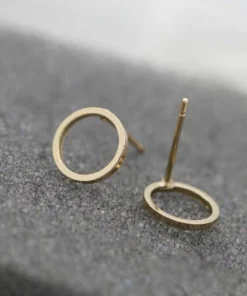 Open Circle Stud Earrings
