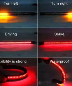 Flexible LED Brake Light Strip Motorcycle Bar