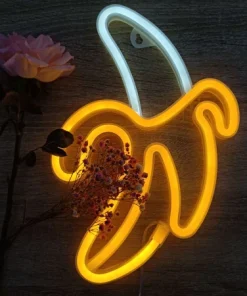 Banana Neon Sign For Wall Decor
