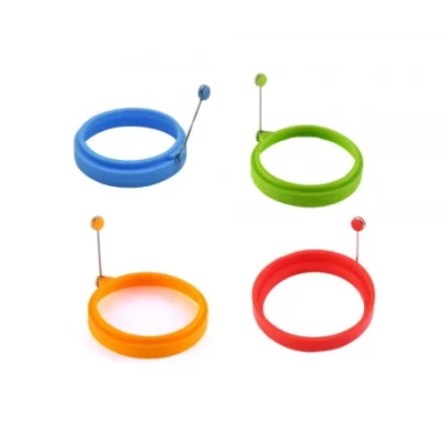4 Round Silicone Egg Rings For Cooking Eggs