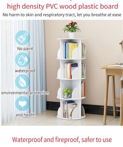 4-TIER Creative Floor Rotating Bookshelf