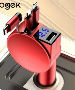 3-in-1 Retractable Fast Charging Car Adapter