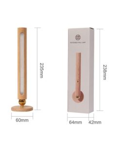 360° Rotatable Wooden LED Wall Lamp