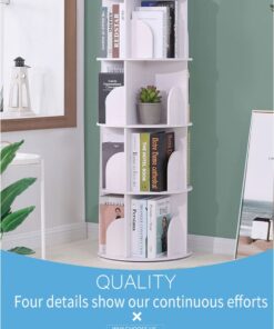 4-TIER Creative Floor Rotating Bookshelf