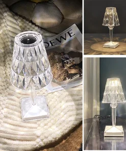Crystal Diamond Table Lamp