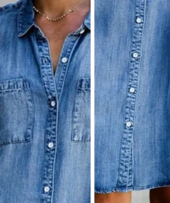 Casual Denim Short Sleeve Dress