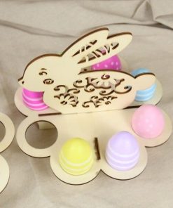 Creative Easter Wooden Bunny Egg Rack