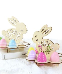 Creative Easter Wooden Bunny Egg Rack