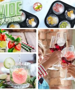 4-Compartment Large Rose Ice Cube Mold