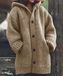 Ladies Cardigan Knitted Sweater