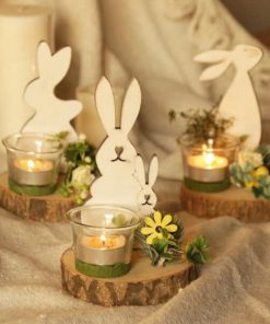 Easter Bunny Nordic Candle Holder Rabbit