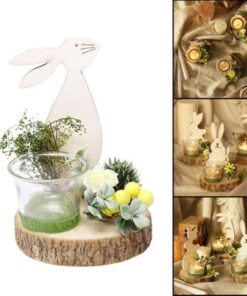 Easter Bunny Nordic Candle Holder Rabbit