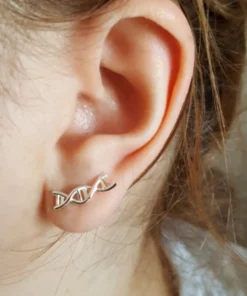 DNA Helix Earrings Studs