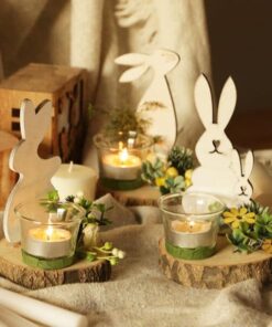 Easter Bunny Nordic Candle Holder Rabbit