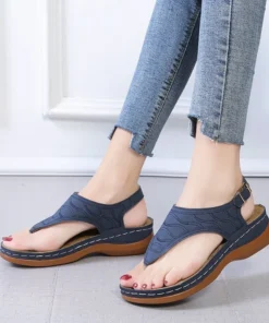 Embroidery Comfy Slipper Orthopedic Wedge Sandals