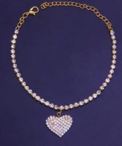 Full Diamond Love Anklet