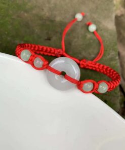 Natural Myanmar Maroon Jade Bracelet