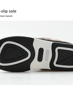 Hibaes PU Leather Cotton Women Slippers