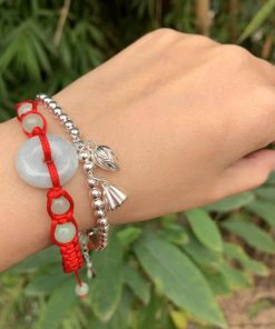 Natural Myanmar Maroon Jade Bracelet