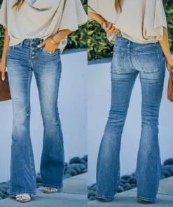 High Waist Flare Leg Jeans