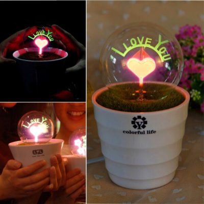 Decorative Vintage Edison Bulb Love Lamp