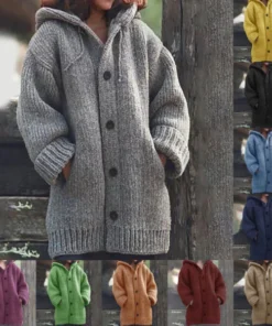 Ladies Cardigan Knitted Sweater