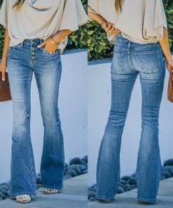 90s Vintage Button Fly High Waist Jeans