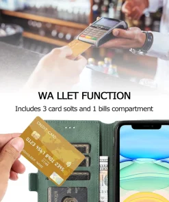 Leather Flip Oppo Phone Card Case For iPhone