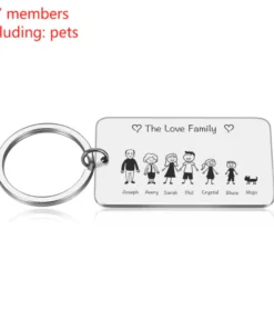 Personalized Family Name Keychain