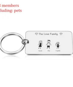 Personalized Family Name Keychain