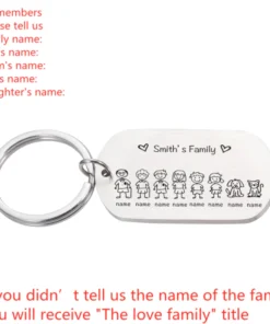 Personalized Family Name Keychain