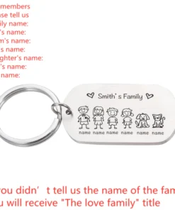 Personalized Family Name Keychain
