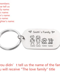 Personalized Family Name Keychain