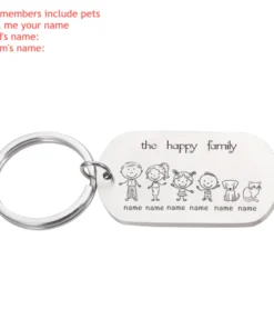 Personalized Family Name Keychain