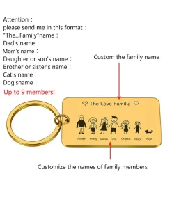 Personalized Family Name Keychain