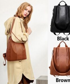 PU Leather Anti Theft Backpack