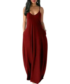 Solid Slant Pocket Dress