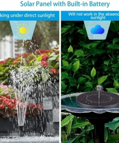 Solar Powered Hummingbird Fountain and Bionic Bird