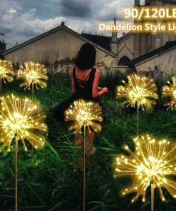 Waterproof Solar Garden Fireworks Lamp