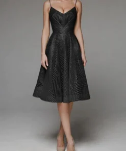 Fashion V Neck Sling A Line Dress