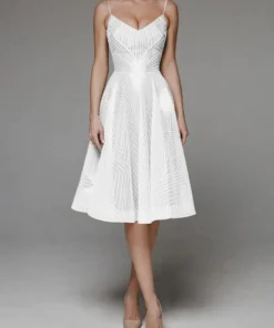 Fashion V Neck Sling A Line Dress