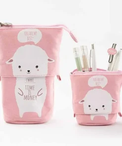 Simple And Cute Canvas Pull Retractable Pen Holder