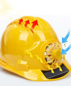 Solar Power Cooling Fan Safety Helmet