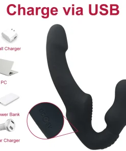 10 Speeds Strapless Stapon Dildo Vibrator