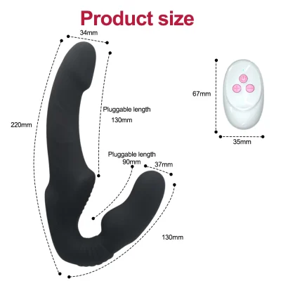 10 Speeds Strapless Stapon Dildo Vibrator