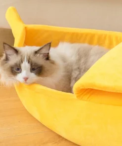 Cotton Banana Cat Bed