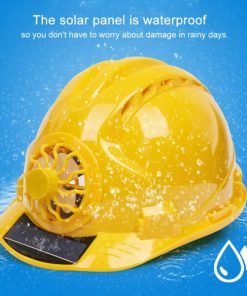 Solar Power Cooling Fan Safety Helmet